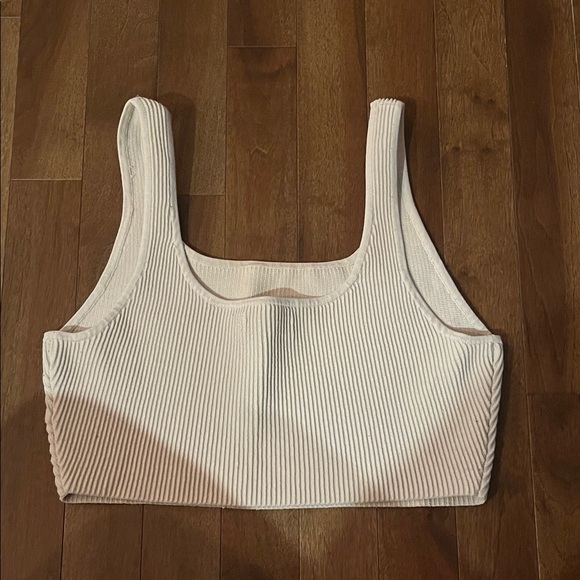 Aritzia Cream Ribbed Tank Top - Picture 3 of 4